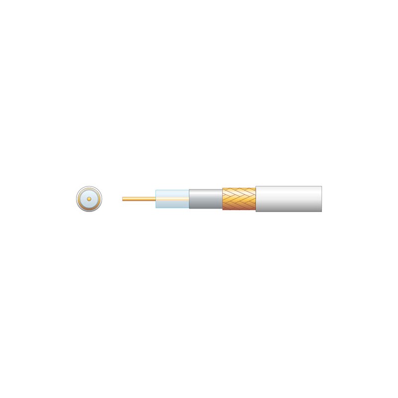 Mercury Economy RG6 75 Ohms Air Spaced Coaxial Cable - CCA Braid