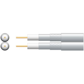 Mercury Economy Twin RG6 75 Ohms Foam Filled Coaxial Cable - Aluminium Braid