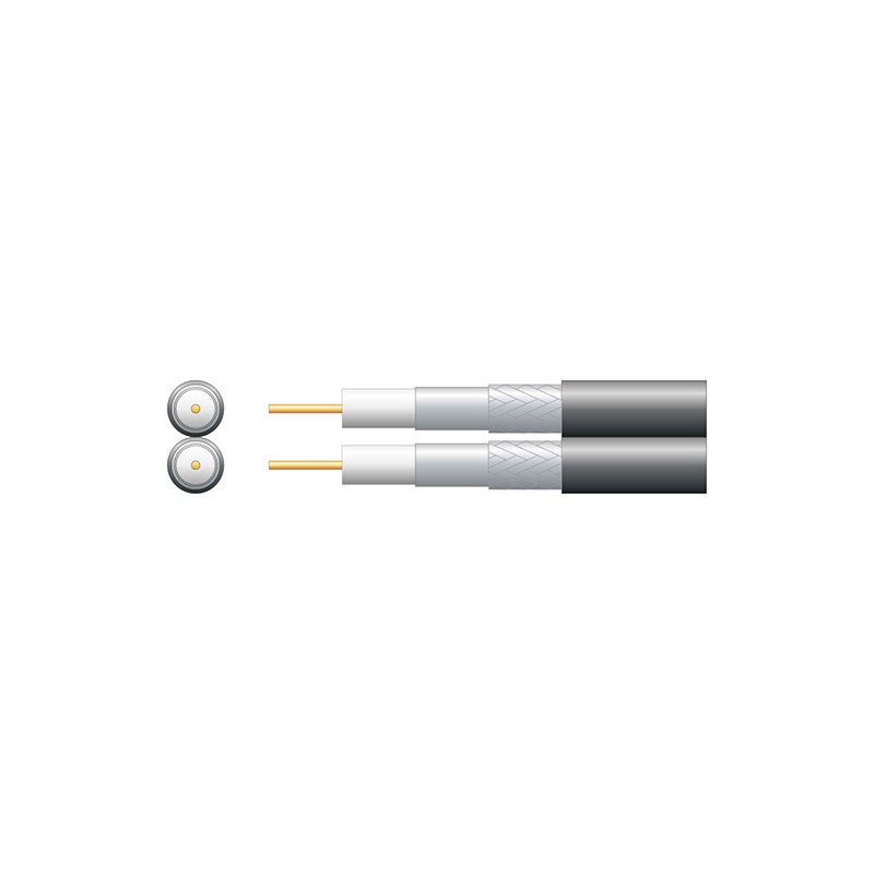 Mercury Economy Twin RG6 75 Ohms Foam Filled Coaxial Cable -