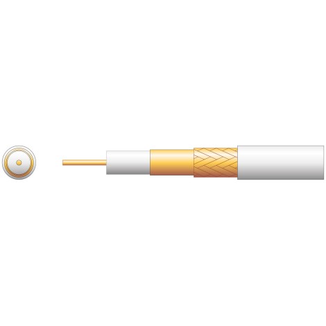 Mercury 100U 75 Ohms Foam Filled Coaxial Cable - CCA Braid