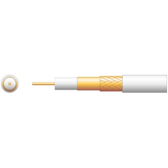 Mercury 100U 75 Ohms Foam Filled Coaxial Cable - CCA Braid