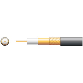 Mercury 100U 75 Ohms Foam Filled Coaxial Cable - CCA Braid