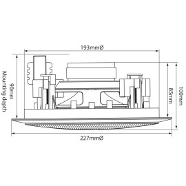 Adastra CC6V CC Series 2 Way Ceiling Speakers