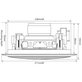 Adastra CC8V CC Series 2 Way Ceiling Speakers