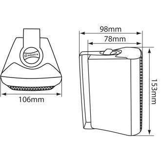 Adastra BC3V-B BC Series - 100V Indoor Speakers