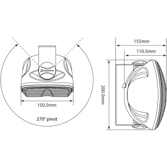 Adastra FC4V-B FC Series Compact Background Speakers