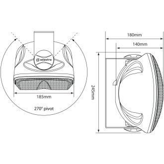Adastra FC5V-W FC Series Compact Background Speakers
