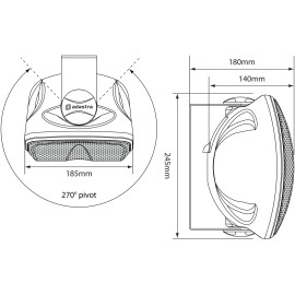 Adastra FC5V-W FC Series Compact Background Speakers