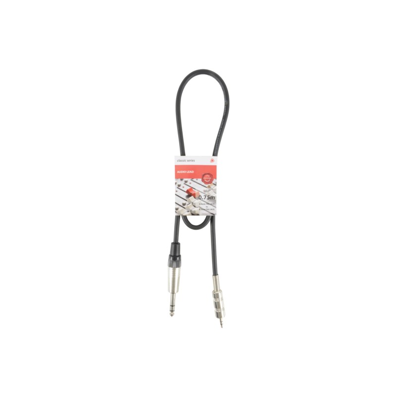 Chord S6-3J075 Classic 3.5mm TRS Jack to 6.3mm TRS Jack Leads
