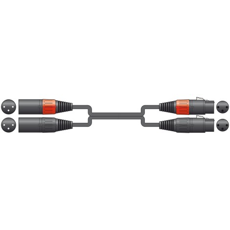 Chord 2XF-2XM150 Classic 2 XLRF to 2 XLRM Leads