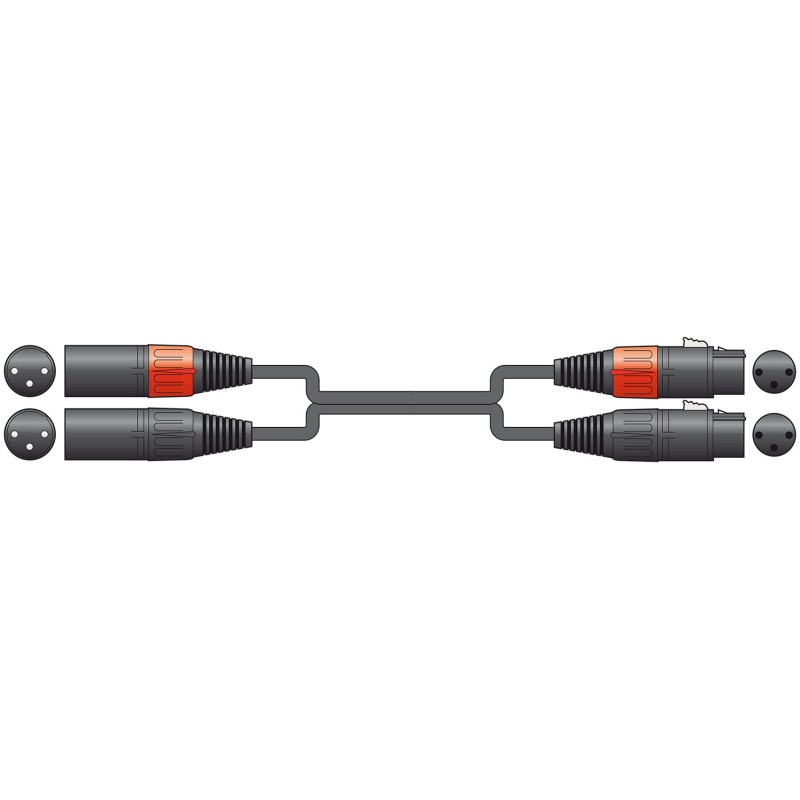 Chord 2XF-2XM150 Classic 2 XLRF to 2 XLRM Leads