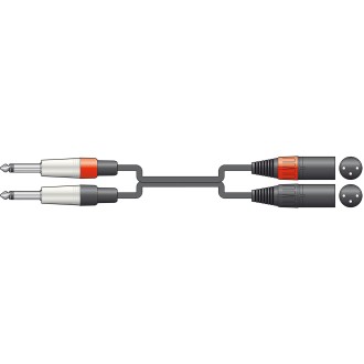 Chord 26J-2XM600 Classic 2 x 6.3mm Mono Jack to 2 XLRM Leads