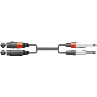 Chord 26J-2XF300 Classic 2 x XLRF to 2 x 6.3mm Mono Jack Leads