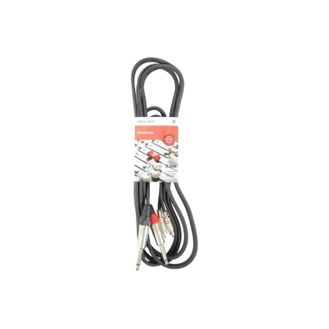 Chord 2R-2M6J300 Classic Twin RCA to 2 x 6.3mm Mono Jack Plug Leads