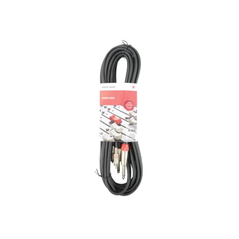 Chord 2R-2M6J600 Classic Twin RCA to 2 x 6.3mm Mono Jack Plug Leads