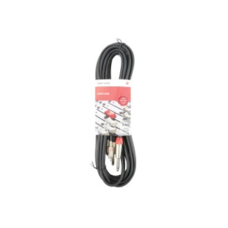 Chord 2R-2M6J600 Classic Twin RCA to 2 x 6.3mm Mono Jack Plug Leads
