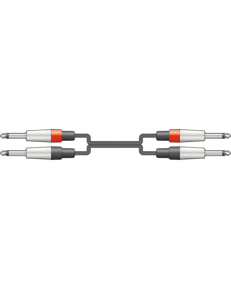 Chord 2M6J-J300 Classic 2 x 6.3mm to 2 x 6.3mm Mono Jack Plug Leads