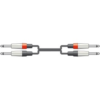 Chord 2M6J-J600 Classic 2 x 6.3mm to 2 x 6.3mm Mono Jack Plug Leads