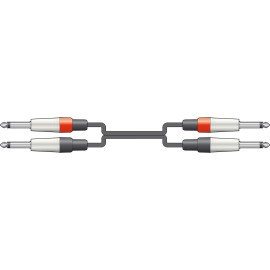 Chord 2M6J-J600 Classic 2 x 6.3mm to 2 x 6.3mm Mono Jack Plug Leads