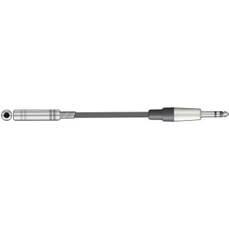 Chord S6J-EXT300 Classic 6.3mm TRS Jack Socket to 6.3mm TRS Jack Plug Leads