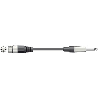 QTX XLRF to 6.3mm Mono Jack Plug Leads