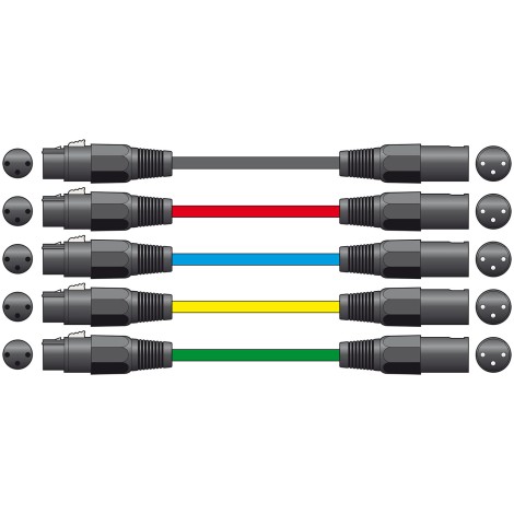 Chord XF-XM150BK Classic XLRF to XLRM Leads