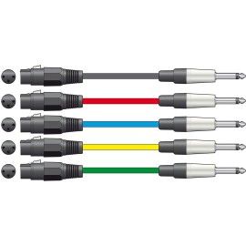 Chord XF-M6J150BK Classic XLRF to 6.3mm Mono Jack Leads