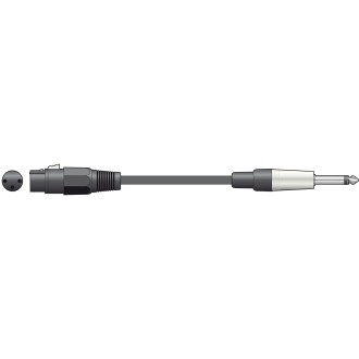 Chord XF-M6J600BK Classic XLRF to 6.3mm Mono Jack Leads