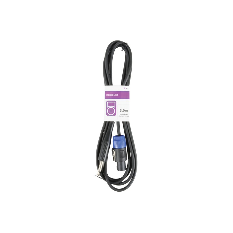 QTX 6.3mm Jack to Spk Plug Speaker Leads