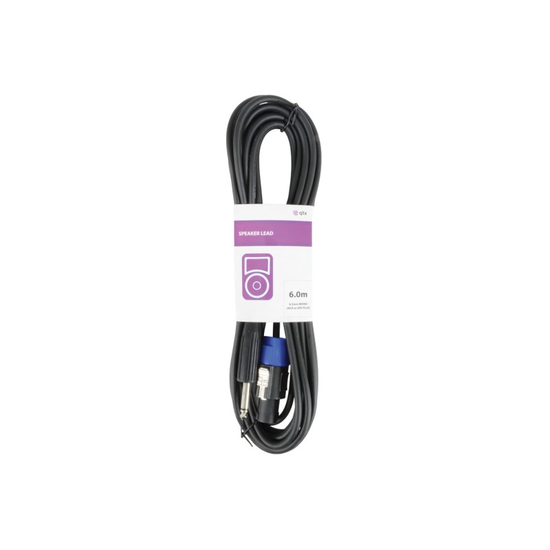 QTX 6.3mm Jack to Spk Plug Speaker Leads