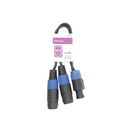 QTX Spk Plug to 2 x Spk Sockets Splitter Lead