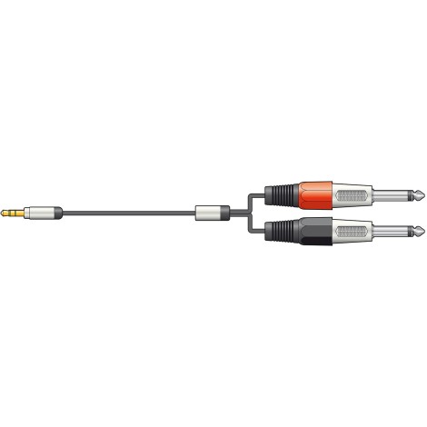 Chord S3J-26J150 Classic 3.5mm Stereo Jack to 2 x 6.3mm Mono