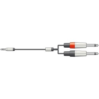 Chord S3J-26J150 Classic 3.5mm Stereo Jack to 2 x 6.3mm Mono