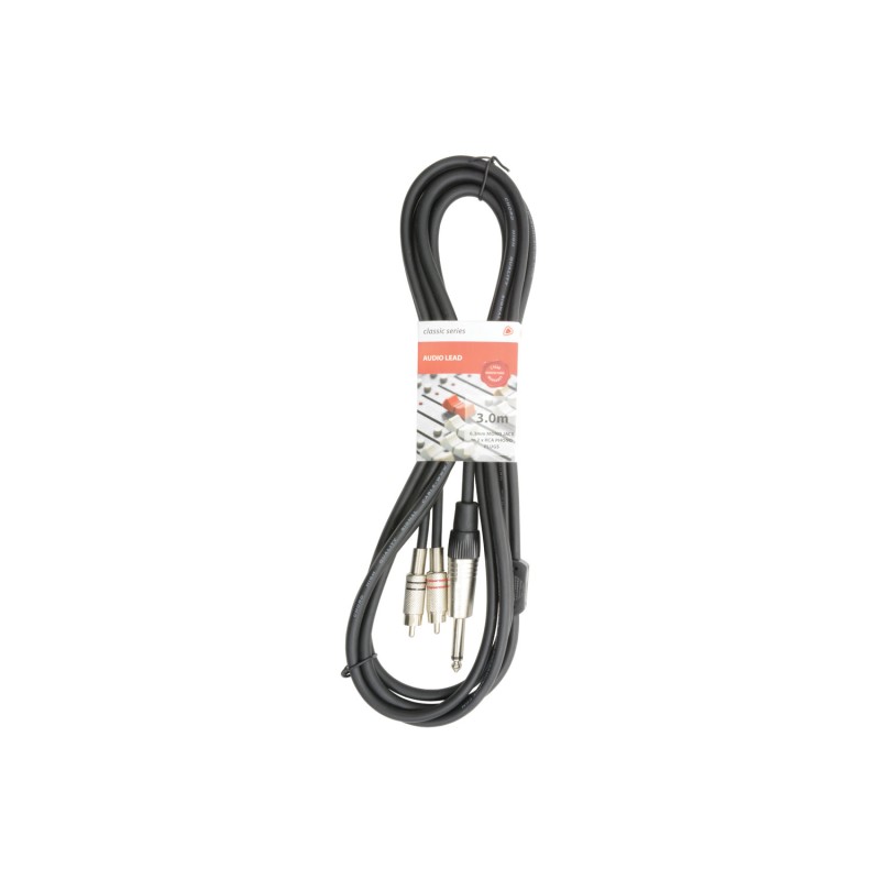 Chord M6J-2R300 Classic 6.3mm Mono Jack to 2 RCA Leads