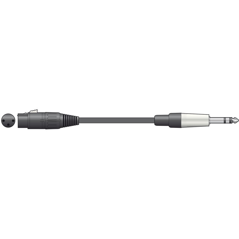 Chord XF-S6J600 Classic XLRF to 6.3mm TRS Jack Leads