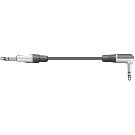 Chord S6J-90J300 Classic 6.3mm TRS Angle Jack to Straight Jack Leads