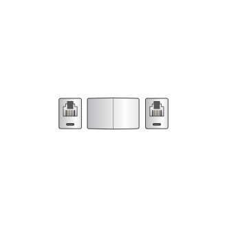 AV Link Modular Cord Coupler 6P4C
