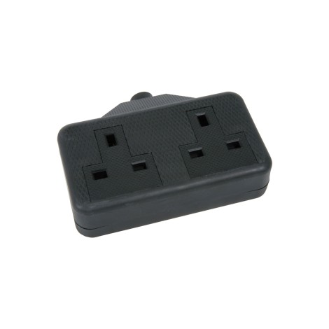 Mercury Rubber 2 Gang Trailing Sockets