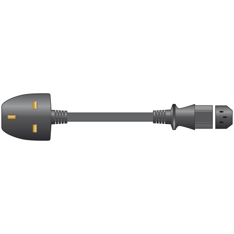 Mercury UK Plug to IEC Power Lead Black 1.5m