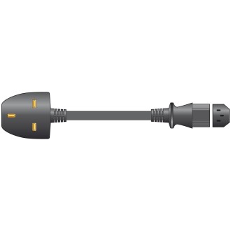 Mercury UK Plug to IEC Power Lead Black 1.5m
