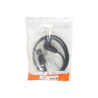 Mercury UK Plug to Right Angle IEC Power Lead 1.0m
