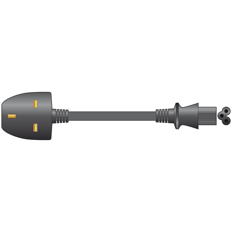 Mercury UK Plug to Clover Mains Power Lead - 1m