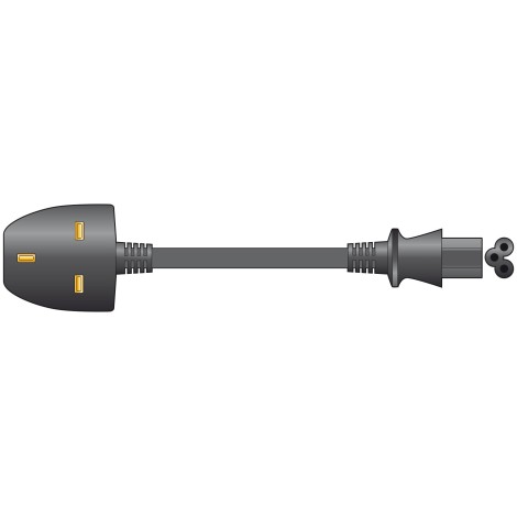 Mercury UK Plug to Clover Mains Power Lead - 2m