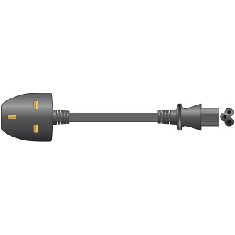 Mercury UK Plug to Clover Mains Power Lead - 2m