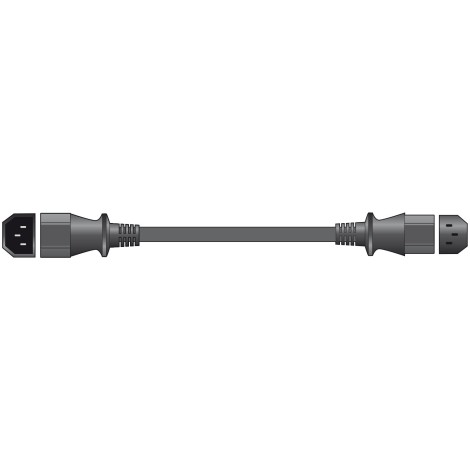 Mercury IEC Plug to Socket Mains Extension Lead - 1.0m