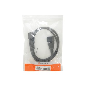 Mercury IEC Plug to Socket Mains Extension Lead - 1.0m
