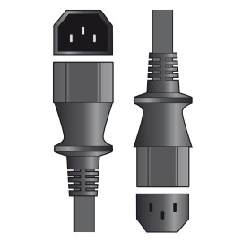 Mercury IEC Plug to Socket Mains Extension Lead - 1.0m