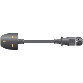 Mercury UK Plug to IEC Hot Mains Power Lead 1.0m