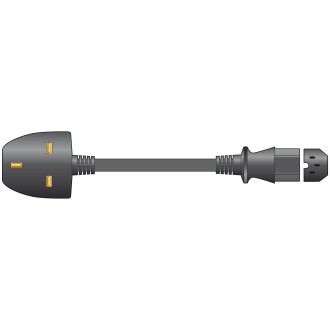 Mercury UK Plug to IEC Hot Mains Power Lead 2.0m