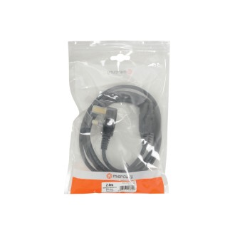 Mercury UK Plug to IEC Hot Mains Power Lead 2.0m
